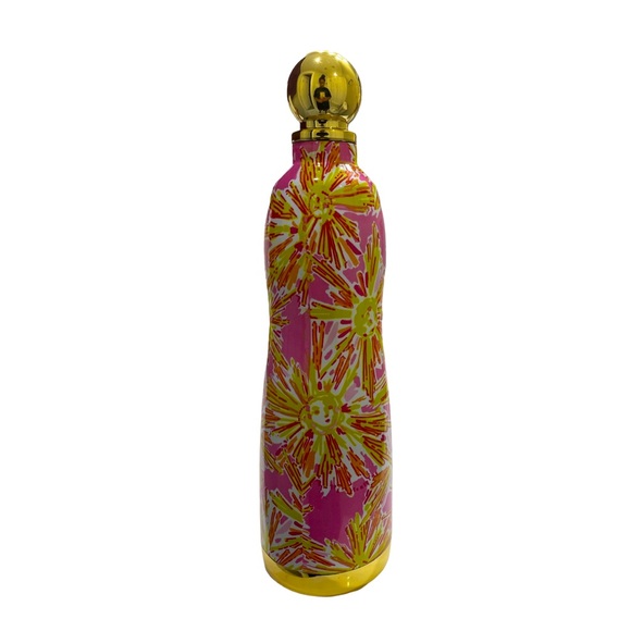 Lilly Pulitzer Limited Edition Squeeze The Day Water Bottle 24 oz Pink, Yellow, - Picture 4 of 9